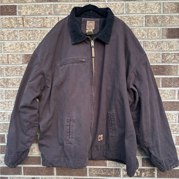 BERNE MENS BROWN HIGHLAND OUTDOOR HUNTING WORKWEAR FIELD JACKET SZ 4X - Picture 2 of 14